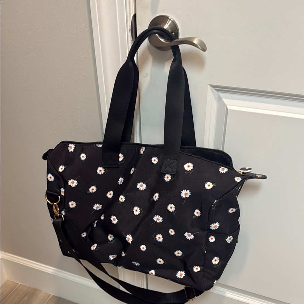 Alice + Olivia Black Daisy Print Tote